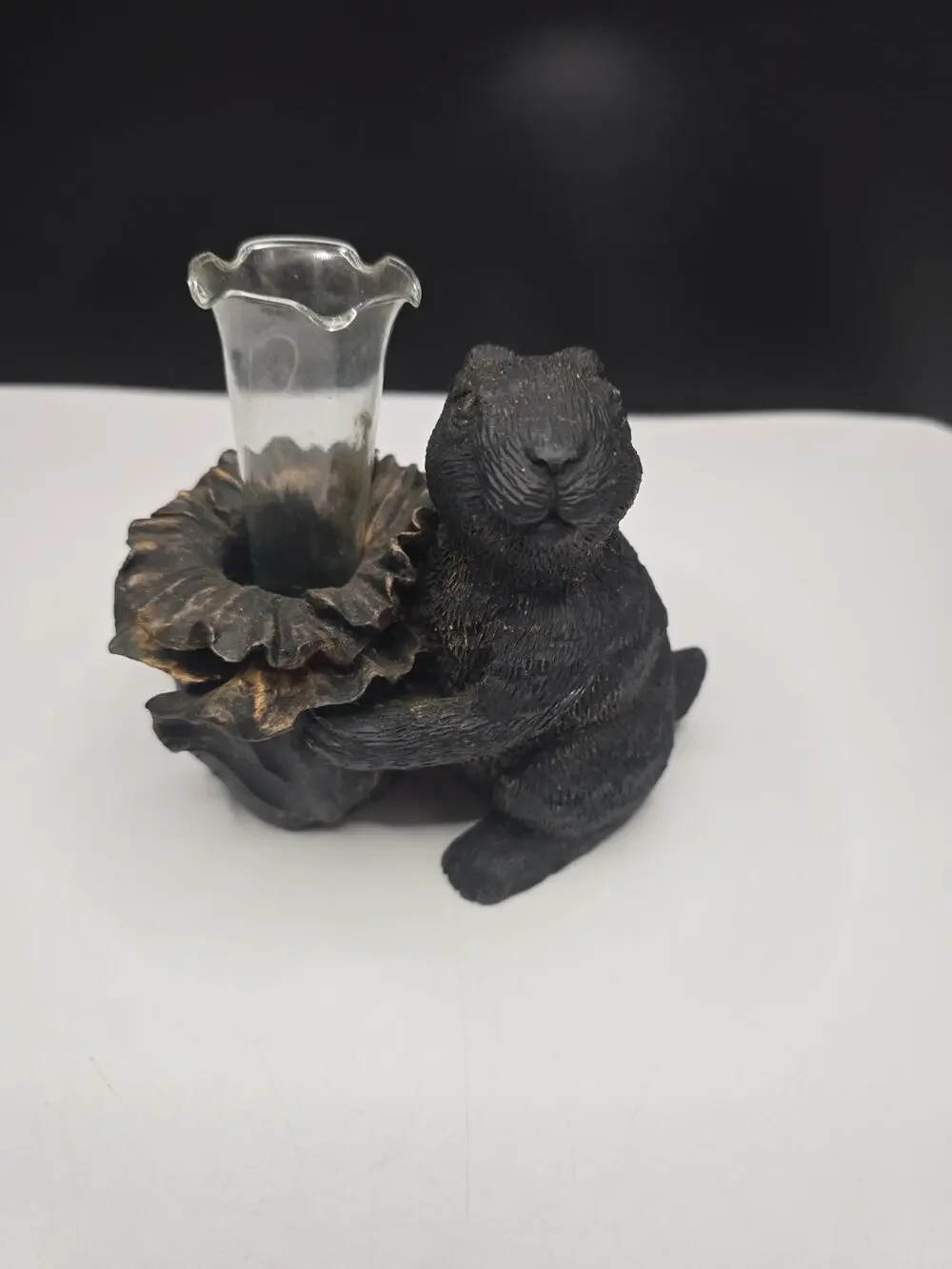 Black Rabbit Flower Vase Decorative Collectible 4